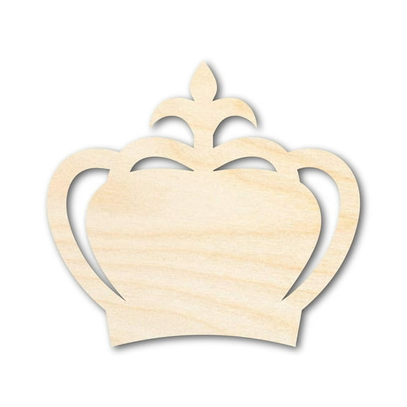 Unfinished Wood Crown Shape 6" / 1/4"