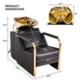 thumbnail image 3 of Artist hand Shampoo Backwash Bed Reclining Chair with Adjustable Ceramic Bowl,Sink Hair Washing Station Salon Barber Spa Beauty Equipment(Black Gold), 3 of 21