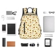 thumbnail image 4 of Yiaed Watercolor Bee Honey Honeycomb Bee Print Lightweight Backpack Travel Backpacks Hiking Daypack for Women Men, 4 of 5