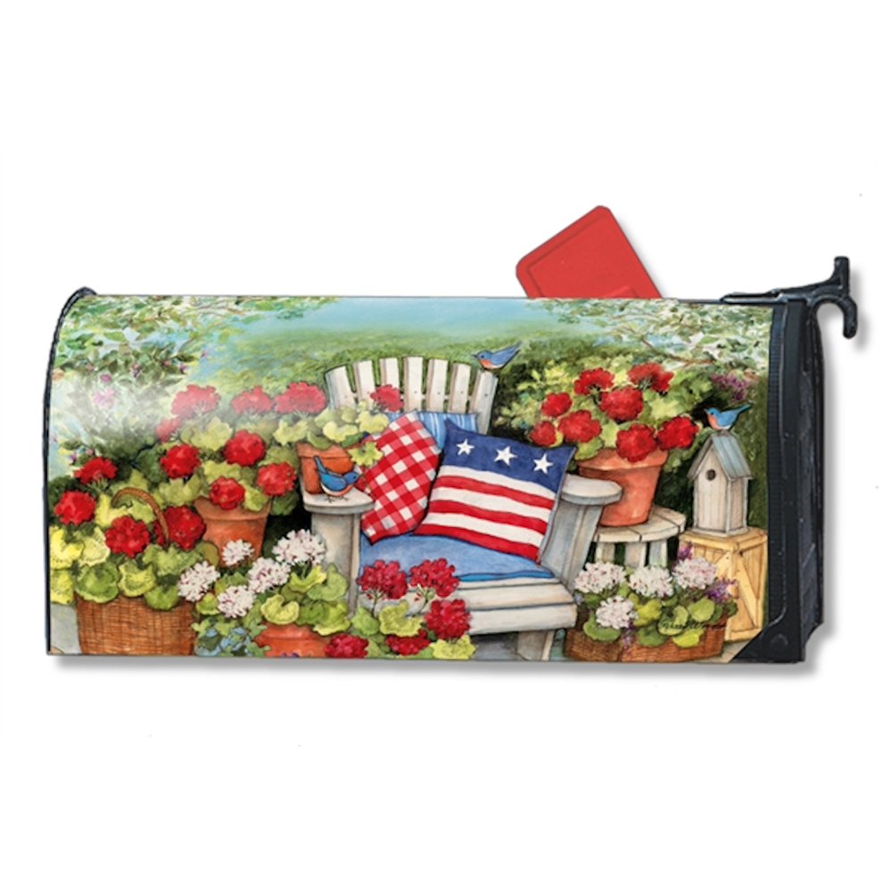 Patriotic Pillows Large Summer Mailbox Cover Floral Oversized