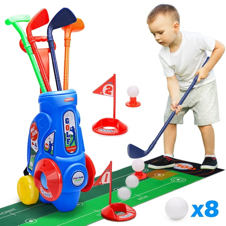 JoyStone Toddler Golf Set, Upgraded Kids Golf Clubs with Golf Cart