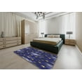 thumbnail image 4 of Ahgly Company Indoor Rectangle Patterned Denim Dark Blue Novelty Area Rugs, 2' x 3', 4 of 6
