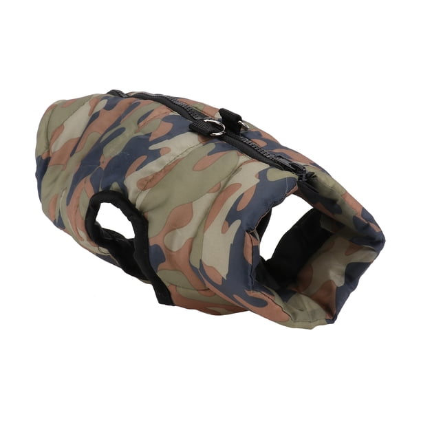 KAKOWELY Chaleco acolchado de algodón para perro cachorro, sin mangas, talla L (camuflaje)