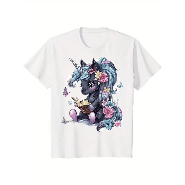 Whimsical and Enchanting Tee: 'Reading ' Graphic - Ideal for Those Who Love Fantasy and Magical Creatures, Evoking a Sense of Wonder and Imagination
