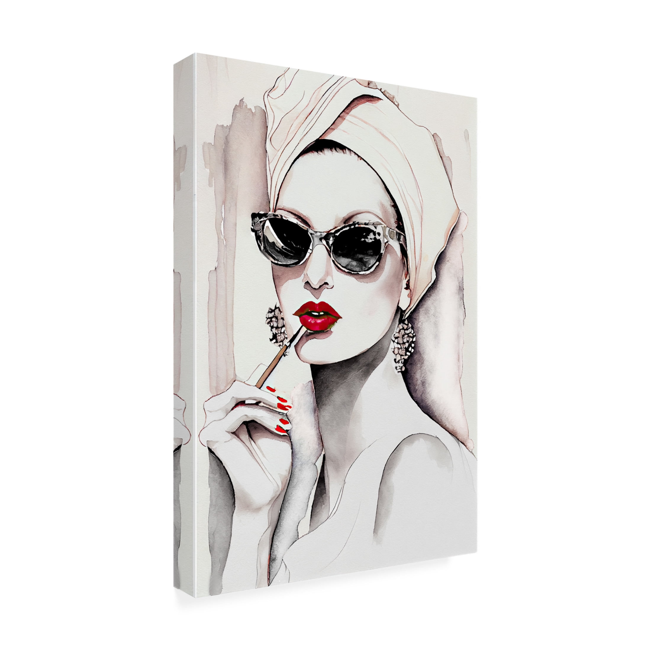 Canvas Wall Art - Sasha 'Pose' Wall Art for Living Room, Bedroom, or Office Décor by Trademark Fine Art - 12 x 19 Inches
