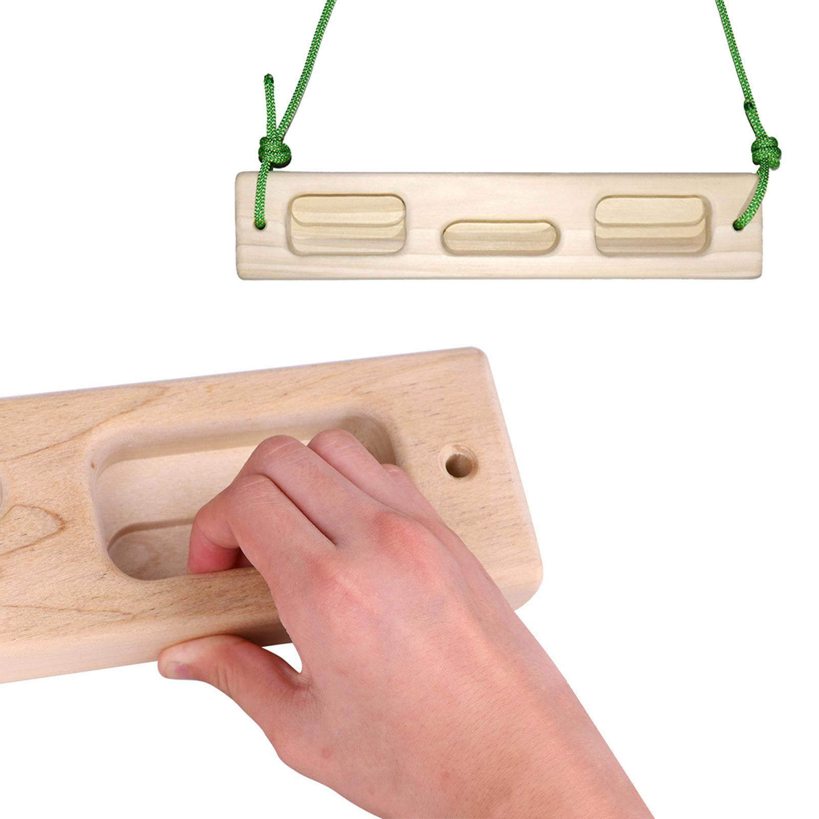 Vensio Wooden Rock Climbing Fingerboard with Jugs and Slopers Building Core Grip Strength Hang Board