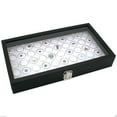 thumbnail image 2 of Glass Top Jewelry Display Case Box White 50 Gem Jars New, 2 of 5