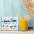 thumbnail image 4 of Zomyto 5x5 Inches Country Lake Themed Wood Box Sign Decor Desk Sign Sunshine and Lake Water is All I Need Wooden Sign Summer Rustic Home Shelf Wall Decoration, 4 of 6