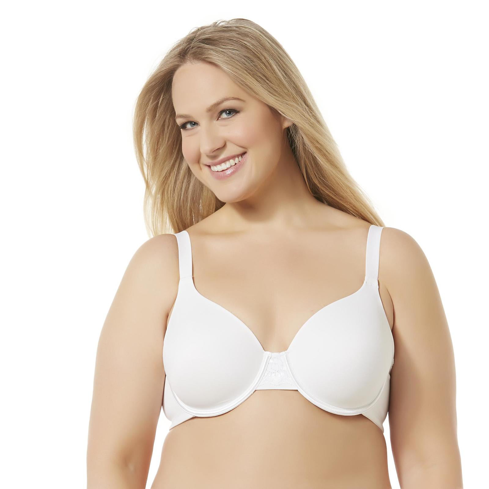 Curvation Women`s Perfect Back Underwire Bra, 40D, WHITE