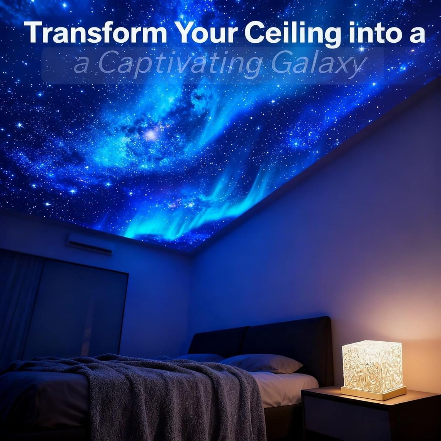Aurora Borealis Night Light Projector, 16-Color Ocean Wave Lighting with Remote Control for Bedroom & Party Decoration, Northern Lights Projector