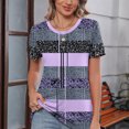 thumbnail image 4 of JMKQLZ Nouveau T-Shirt Imprimé Mode Décontractée pour Femmes Col Rond Manches Courtes, 4 of 5