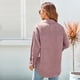 thumbnail image 5 of Blusa con bolsillo, camisa de pana para mujer, blusas holgadas de pana para mujer, blusa con cierre de botones, funcionalidad inteligente, 5 of 6