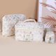 thumbnail image 5 of Set de 3 bolsitas de maquillaje de viaje con estampado floral, organizador de poliéster con cremallera, compartimentos espaciosos, ligero y portátil para guardar artículos de aseo, 5 of 6