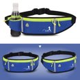 thumbnail image 3 of Riñonera Running Reflectante Teléfono Móvil 3 Bolsillos Fanny Pack Azul Oscuro Azul, 3 of 3