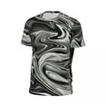 thumbnail image 5 of T Shirt For Men Liquid Black And White Sports Beach Elegant Marble Funny Harajuku Tshirt For Man Des, 5 of 7