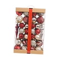 thumbnail image 2 of 74 piezas de bolas de Navidad con purpurina perfecl irrompibles Rojo, 2 of 8