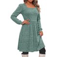 thumbnail image 3 of Fantaslook Square Neck Long Sleeve Dresses for Women Casual Trendy Sweater Dress with Pockets, 3 of 8