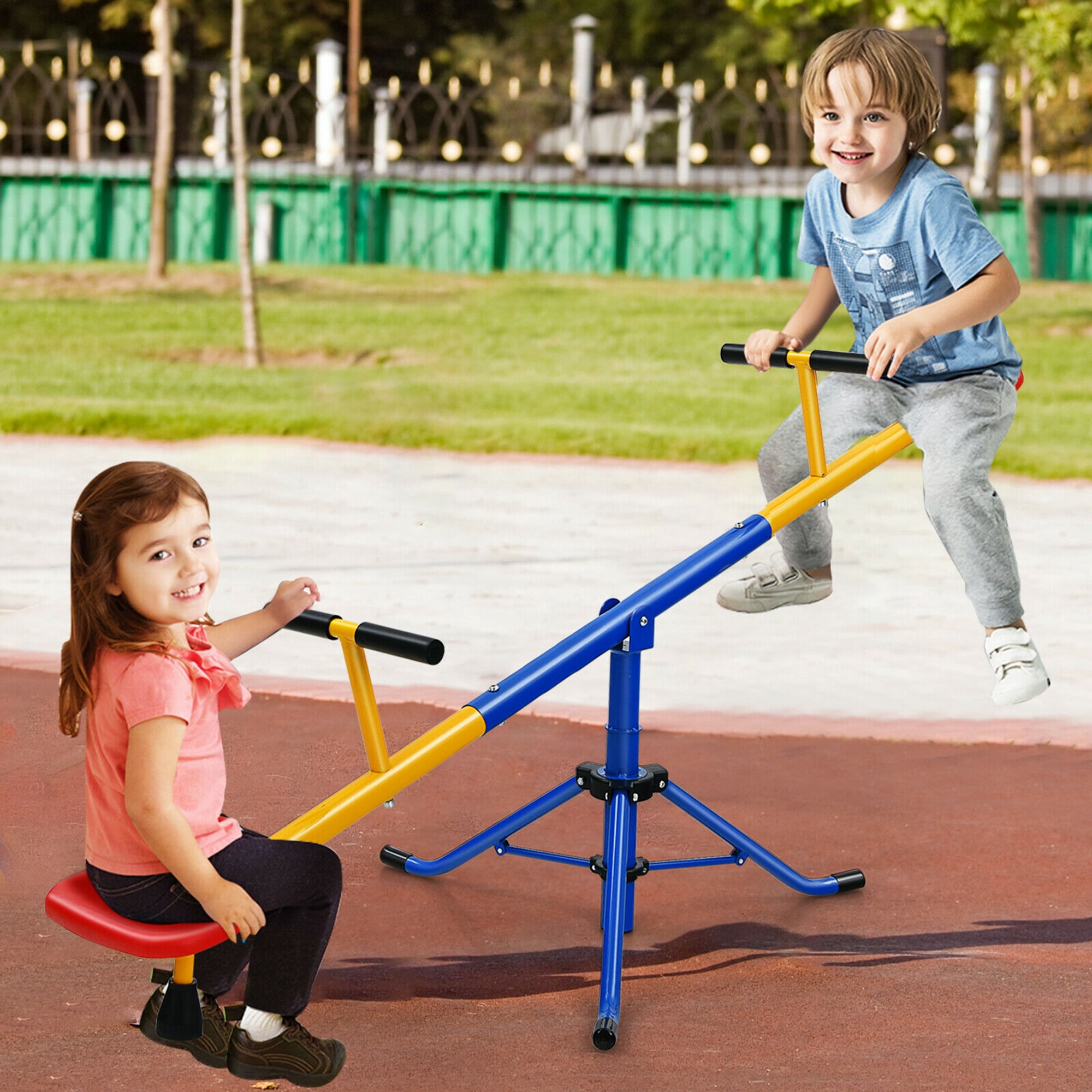 Extra Safe Kids Seesaw 360 Degree Playground Yard Metal Toys Game