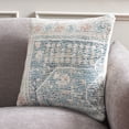 thumbnail image 2 of SAFAVIEH Cruz 18" x 18" Contemporary Teal Abstract Cotton/Polyester Decorative Pillow, 2 of 6