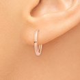 thumbnail image 2 of Auriga Fine Jewelry 14K Rose Gold Hinged Hoop Earrings for Women (L- 13mm, W- 1.5mm), 2 of 6