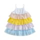 thumbnail image 1 of Vestido De Tirantes Sin Mangas Con Volantes En Capas Y Lentejuelas De Color En Contraste Para NiñAs Y NiñOs, 1 of 4