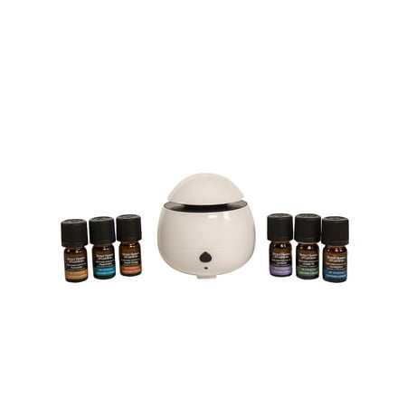 Better Homes & Gardens 100% Pure Essential Oil 7 Piece Cool Mist Ultrasonic Aroma Diffuser Set, White