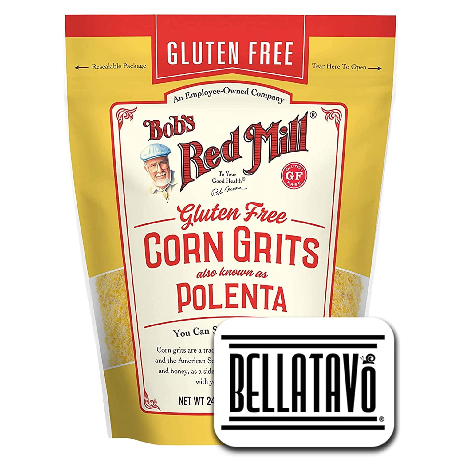Gluten Free Corn Grits Bundle. Includes One24 Oz Bag of Bob's Red Mill