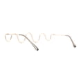 thumbnail image 2 of Womens Unique Wave Shape Lensless Rhinestone Jewelry Eyeglasses Gold Rainbow, 2 of 4