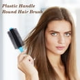 thumbnail image 2 of Uxcell Peine de plástico para dama, cepillo redondo para cuidado del cabello rizado y ondulado, negro y azul, 2 of 7