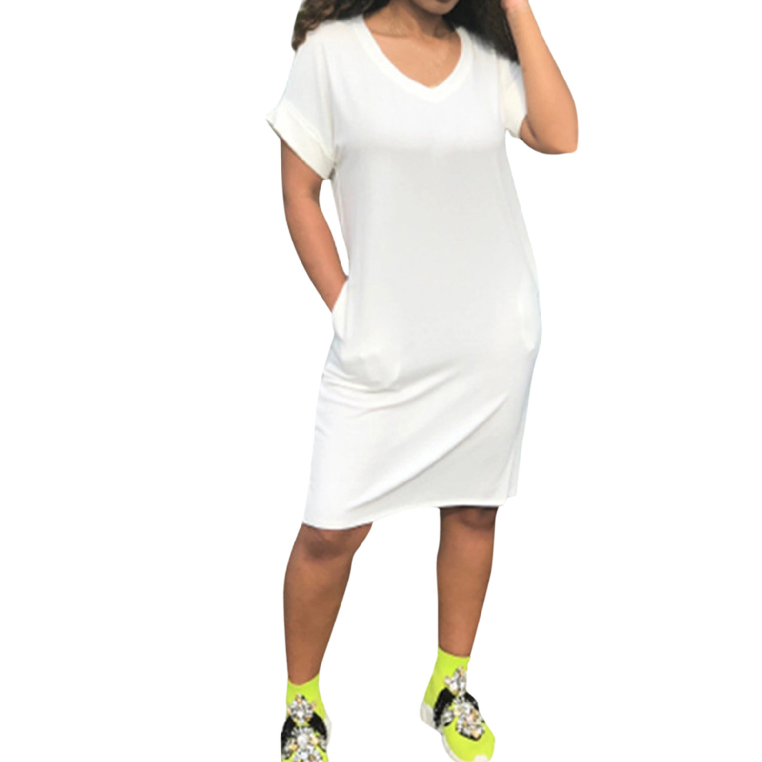 mid length tee shirt dresses