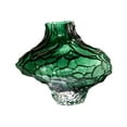 thumbnail image 2 of deevoka Glass Flower Vase Art Modern Home Bouquet Vase for Living Room Table Wedding green, 2 of 9