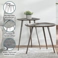 thumbnail image 3 of Convenience Concepts Bali Metal Nesting End Tables in Silver Metal Finish, 3 of 5