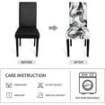 thumbnail image 5 of Dining Room Chair Covers Set of 6, Stretch Parsons Chair Slipcovers Universal Removable Washable Chair Seat Covers Protector for Dining Room, Kitchen, Hotel and Party, Black Marble, 5 of 6