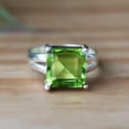 thumbnail image 5 of Green Peridot Ring, 925 Silver Ring, Statement Ring, Cocktail Ring, Healing Ring, Prong Setting Ring, Boho Ring, Signet Ring, Gift For Her, 5 of 10
