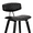 Black and Black, variant on Armen Living Fox 28.5" Seat Height Cream Faux Leather and Walnut Wood Mid-Century Modern Bar Stool