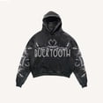 thumbnail image 5 of Halloween Y2K Gothic Skull Skeleton Print Hoodie Halloween Graphic Streetwear Pullover Sweatshirt, 5 of 5