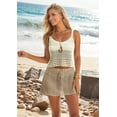 thumbnail image 5 of Womens Crochet 2 Piece Sets Y2k Hollow Out Knitted Tank Top Mini Skirt Set Summer Beach Coverup Outfits S, 5 of 7