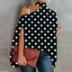 thumbnail image 1 of Puntoco Mujeres Casual Media Manga Halter Cuello Hombro Impreso Loose Polluer Blusa tops Puntoco Puntoco-1668, 1 of 5
