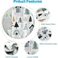 thumbnail image 5 of Christmas Waffle Shower Curtain for Bathroom 36x72inches Christmas Trees Stall RV Shower Curtain Set with Hooks Light Blue Black Cartoon X-mas Trees Cottage Waterproof Fabric Shower Curtain, 5 of 6