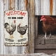 thumbnail image 5 of Placa Metal Vintage Pollos Pintura Hierro Rectangular Arte Pared Bar 30x40cm, 5 of 9