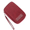 thumbnail image 3 of POINTERTECK Cable Storage Bag Portable Small Mobile Phone PC Wire Organizer Electronic Accessories Handbag Office School Backpacking Wine Red, 3 of 8