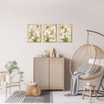 thumbnail image 2 of 3 Piece White Flower Picture Bathroom Decor Tulip Painting Art Print Vintage Floral and Butterfly Canvas Artwork Framed for Bedroom Ready to Hang 12x16x3Pcs, 2 of 6