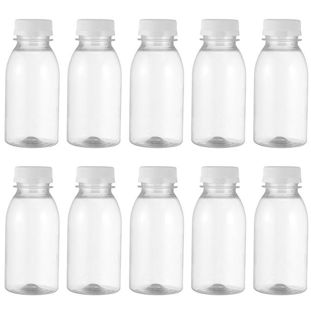Frcolor Bottles Juice Bottle Milk Bulk Reusable Plastic Water Container Caps Clear Drink Empty