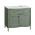 thumbnail image 6 of James Martin Vanities 36" Single Vanity, Smokey Celadon w/ 3 CM White Zeus Top, 6 of 6