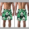 thumbnail image 3 of luoweisi Men's Beach Shorts Quick Dry Swim Trunks with Mesh Lining Panda 2XL, 3 of 5