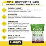 Harris 4 Lb Bag Of Diatomaceous Earth - Food Grade, 100% Pure (64 Oz)
