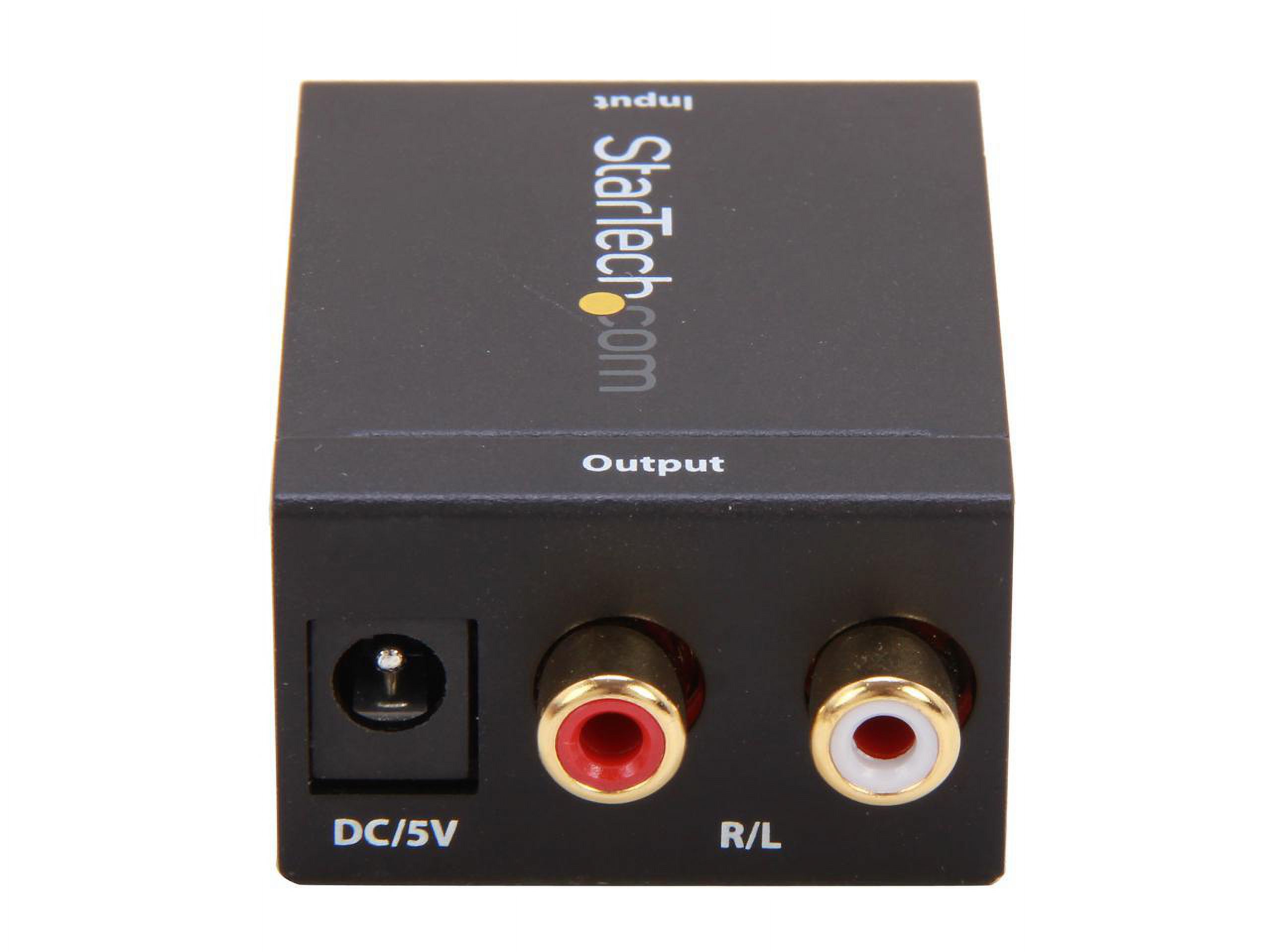 StarTech.com SPDIF2AA SPDIF Digital Coaxial or Toslink to Stereo RCA Audio Converter - image 3 of 5