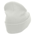 thumbnail image 3 of Elf Shoes Embroidered 12 Inch Long Knitted Beanie - White OSFM, 3 of 5