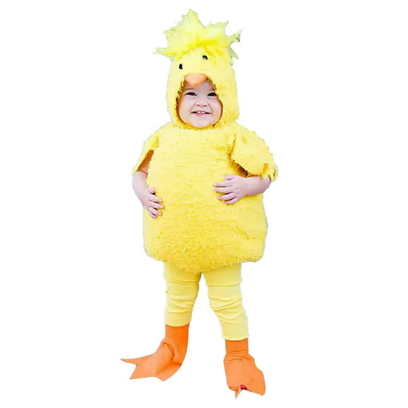 MIASHUI Baby Animal Chicken Romper Easter Outfit Boy Girl Short Sleeve Bodysuits with Hat,Yellow,12-18 Months