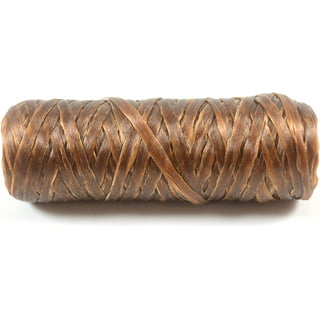 Kulay Bobbin Artificial Deer Sinew Waxed Flat Poly Thread, 60 Yards, 5 Ply,  70 LB Test (Pack of 3 - Brown, White, Black)